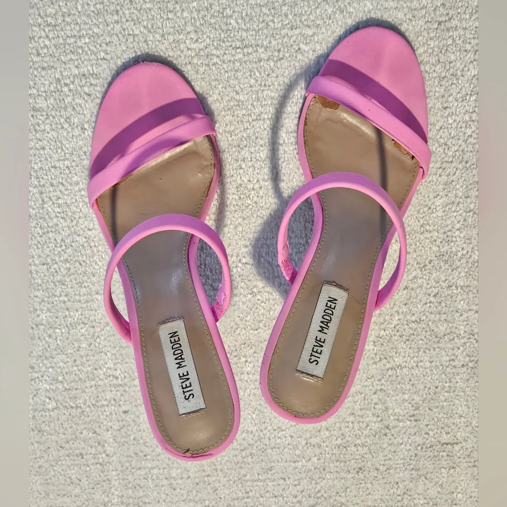 Steve Madden Pink Strappy Heels Size 9 Y2K Girlhoodcore Feminine Coquette Girl - Picture 3 of 7